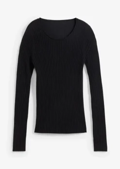 Damen bonprix Bekleidung·Umstandsmode|Premium|Rippenpullover aus Merinowolle