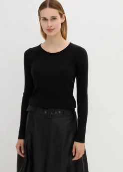 Damen bonprix Bekleidung·Umstandsmode|Premium|Rippenpullover aus Merinowolle