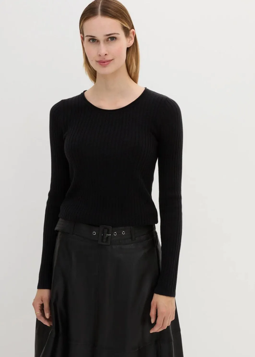 Damen bonprix Bekleidung·Umstandsmode|Premium|Rippenpullover aus Merinowolle