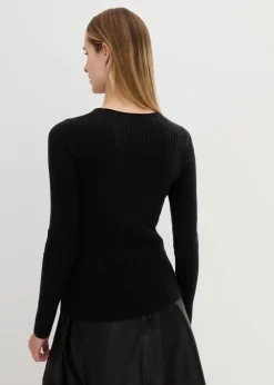 Damen bonprix Bekleidung·Umstandsmode|Premium|Rippenpullover aus Merinowolle