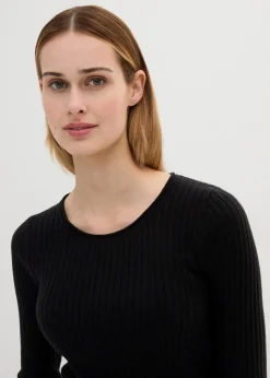 Damen bonprix Bekleidung·Umstandsmode|Premium|Rippenpullover aus Merinowolle