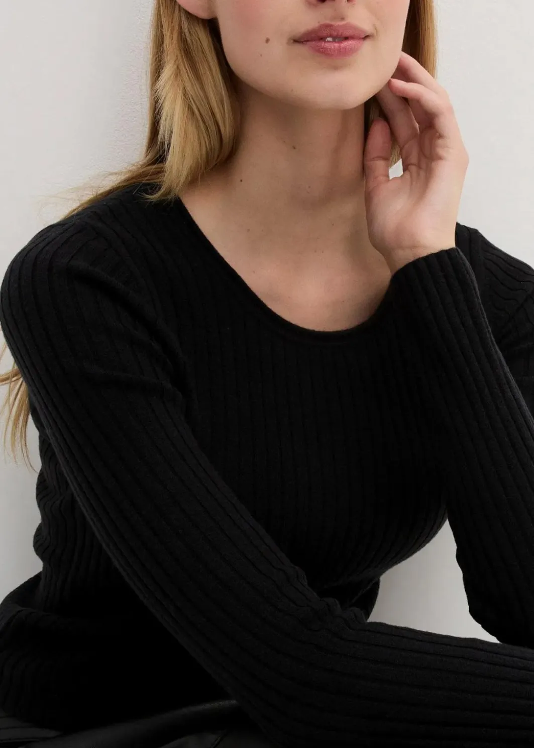 Damen bonprix Bekleidung·Umstandsmode|Premium|Rippenpullover aus Merinowolle