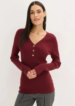 Damen bonprix Bekleidung·Umstandsmode|Bekleidung·Jeans|Rippenpullover mit Viskose