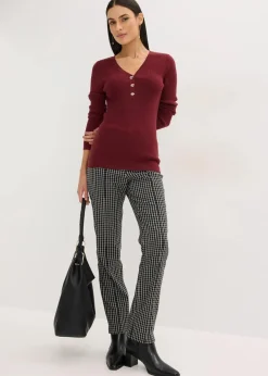 Damen bonprix Bekleidung·Umstandsmode|Bekleidung·Jeans|Rippenpullover mit Viskose