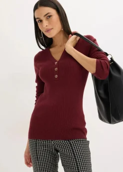 Damen bonprix Bekleidung·Umstandsmode|Bekleidung·Jeans|Rippenpullover mit Viskose
