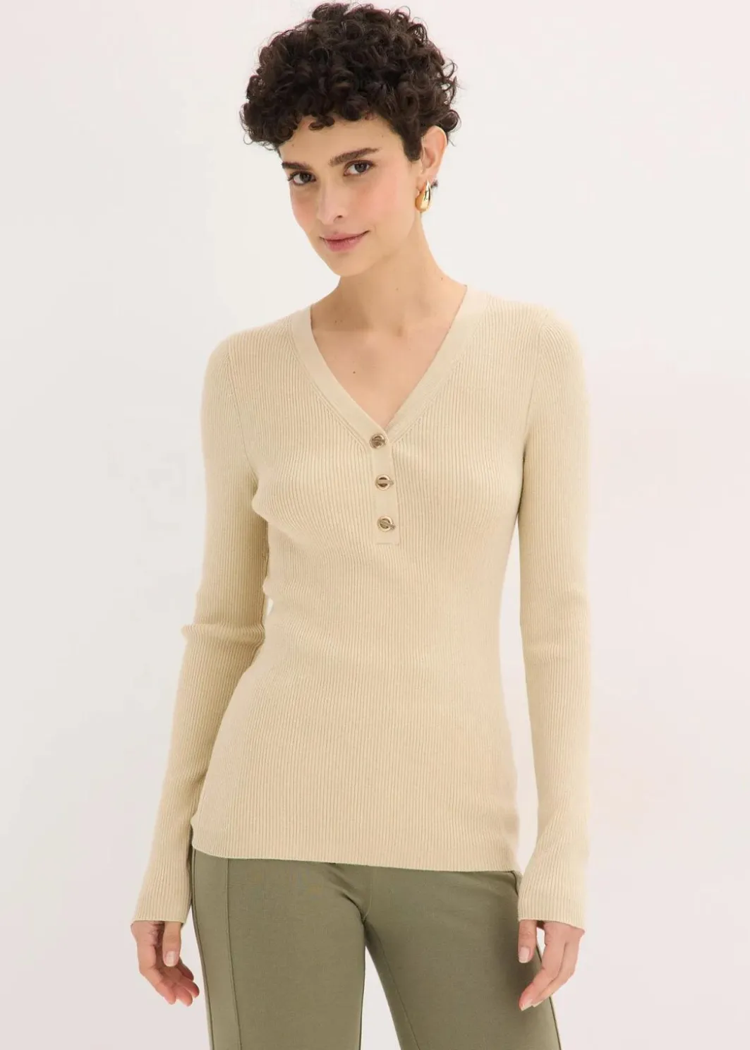 Hot Rippenpullover mit Viskose Damen Pullover & Strickjacken|Strickmode