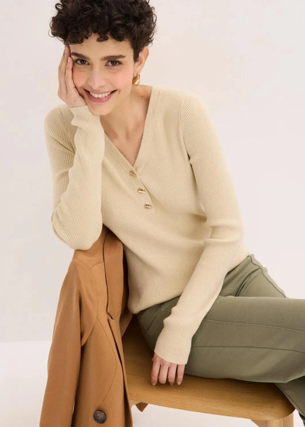 Hot Rippenpullover mit Viskose Damen Pullover & Strickjacken|Strickmode