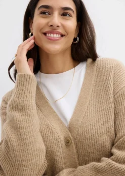 Best Rippenstrick Cardigan Damen Bekleidung·Umstandsmode|Strickmode