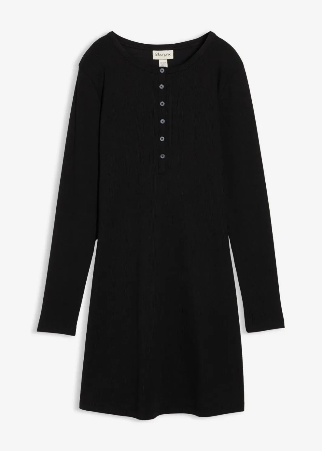 Best Rippkleid aus elastischem Baumwoll-Mix Damen Kleider|Nachhaltigere Materialien