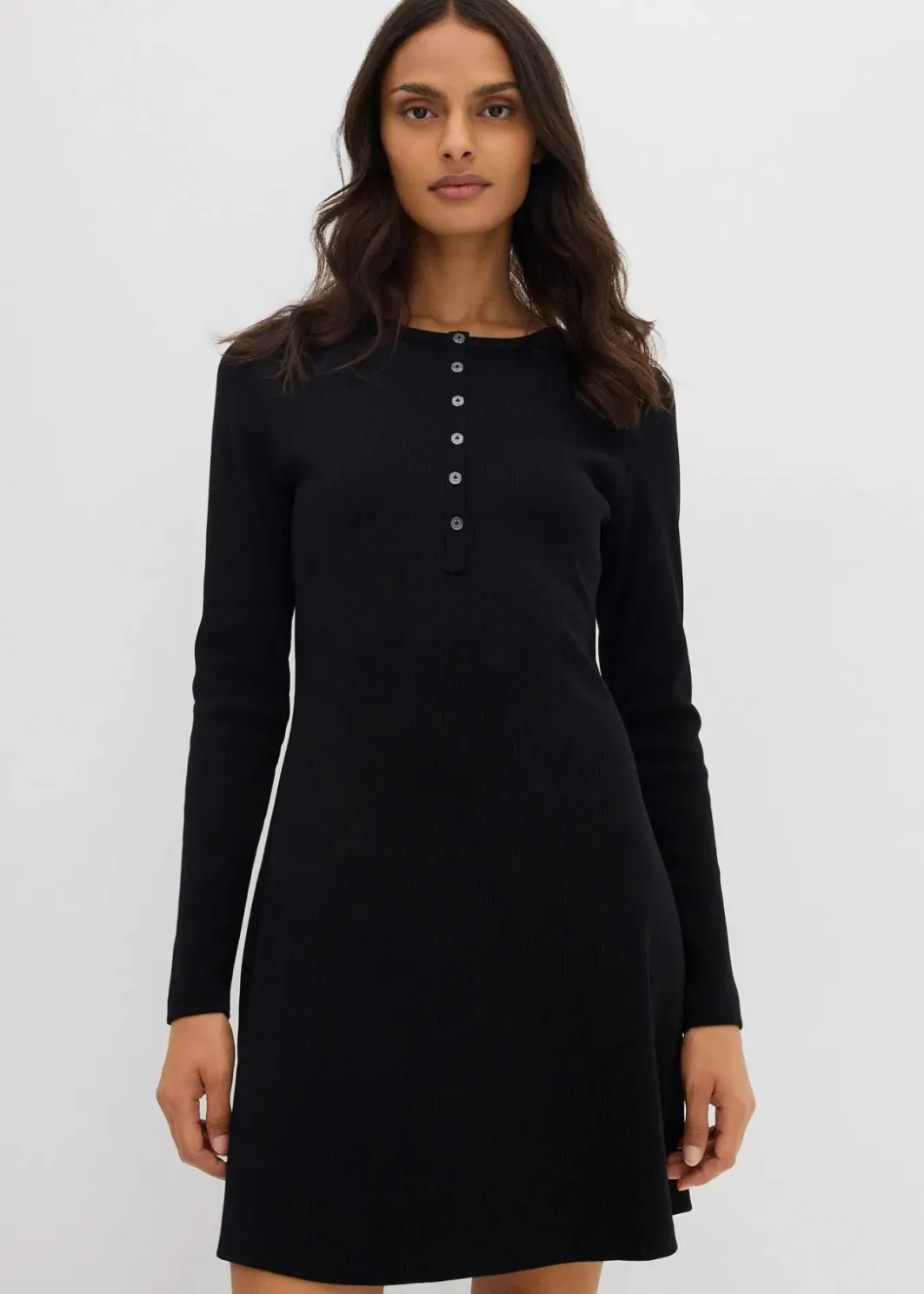 Best Rippkleid aus elastischem Baumwoll-Mix Damen Kleider|Nachhaltigere Materialien