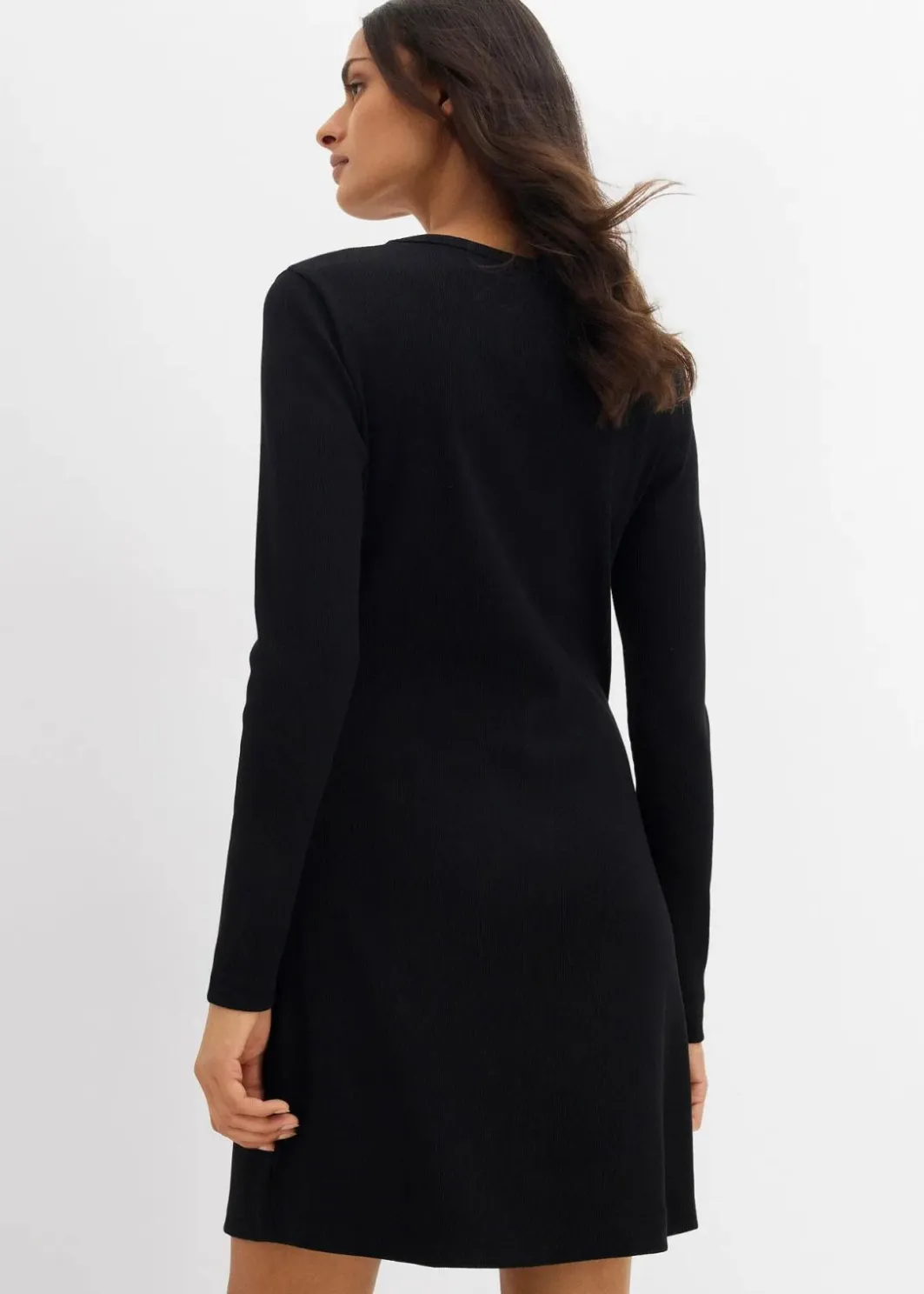 Best Rippkleid aus elastischem Baumwoll-Mix Damen Kleider|Nachhaltigere Materialien
