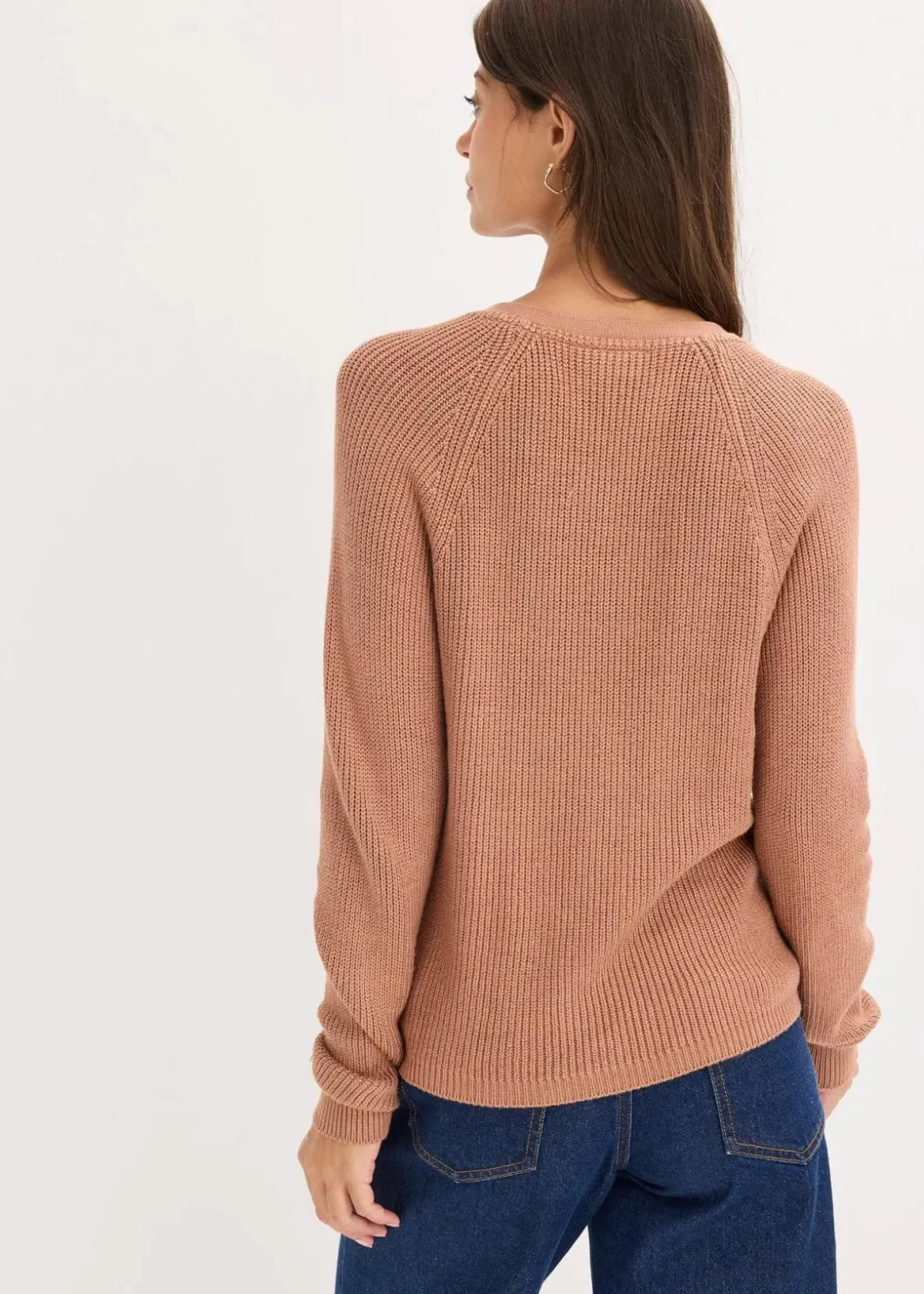 Damen bonprix Bekleidung·Umstandsmode|Bekleidung·Jeans|Ripp-Pullover aus fließendem Viskose-Mix