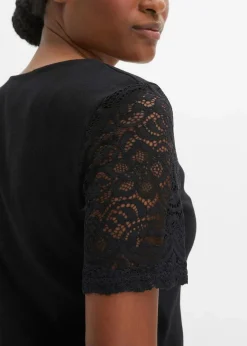 Damen bonprix Shirts & Tops|Rippshirt aus Baumwolle
