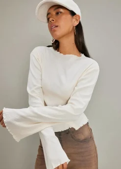 Damen bonprix Shirts & Tops|Rippshirt aus reiner Baumwolle