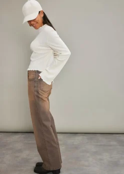 Damen bonprix Shirts & Tops|Rippshirt aus reiner Baumwolle