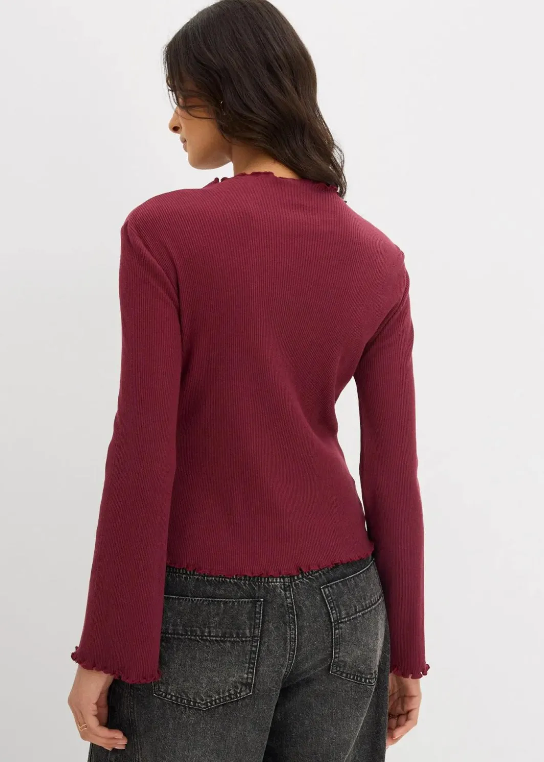 Damen bonprix Shirts & Tops|Rippshirt aus reiner Baumwolle