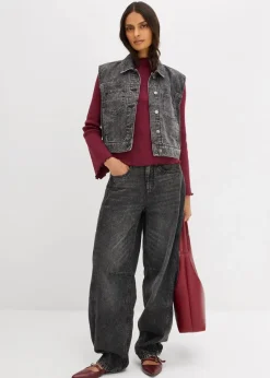 Damen bonprix Shirts & Tops|Rippshirt aus reiner Baumwolle
