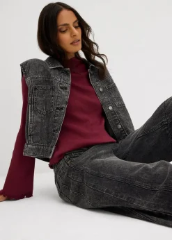 Damen bonprix Shirts & Tops|Rippshirt aus reiner Baumwolle