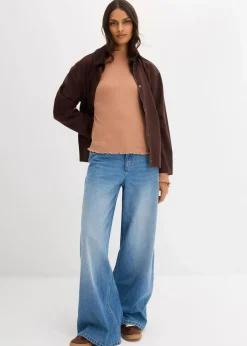 Best Rippshirt aus reiner Baumwolle Damen Shirts & Tops