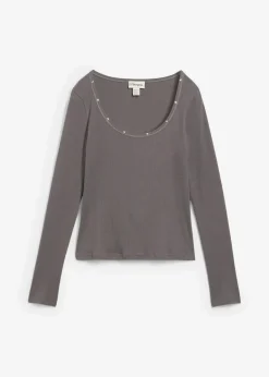 Discount Rippshirt aus reiner Bio-Baumwolle Damen Shirts & Tops|Nachhaltigere Materialien