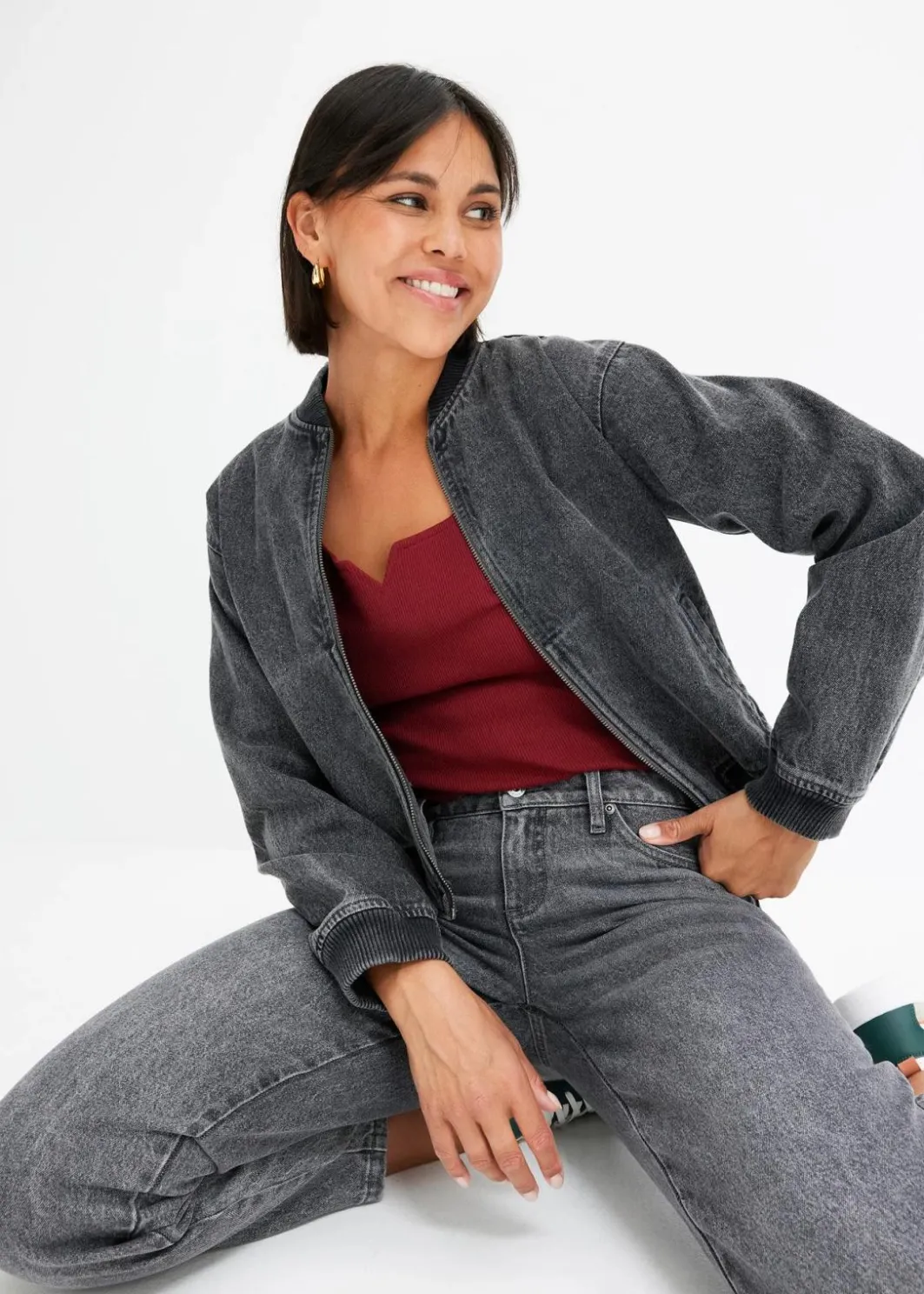 Online Rippshirt aus reiner Bio-Baumwolle Damen Nachhaltigere Materialien