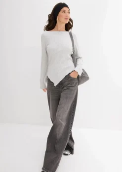 Rippshirt aus softem Viskose-Mix Damen Shirts & Tops