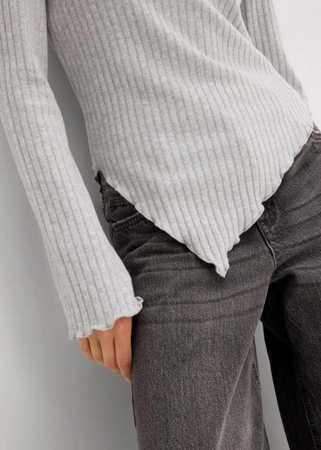 Rippshirt aus softem Viskose-Mix Damen Shirts & Tops
