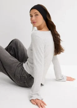 Rippshirt aus softem Viskose-Mix Damen Shirts & Tops