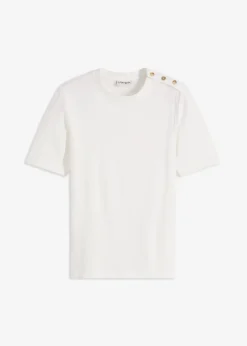 Damen bonprix Shirts & Tops|Rippshirt aus softem Viskose-Mix