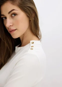 Damen bonprix Shirts & Tops|Rippshirt aus softem Viskose-Mix