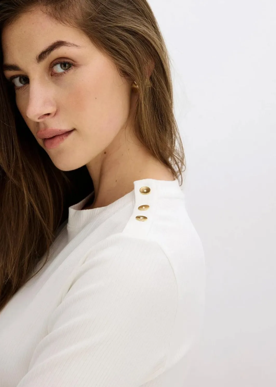 Damen bonprix Shirts & Tops|Rippshirt aus softem Viskose-Mix