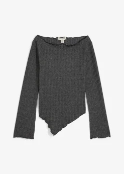 Damen bonprix Shirts & Tops|Rippshirt aus softem Viskose-Mix