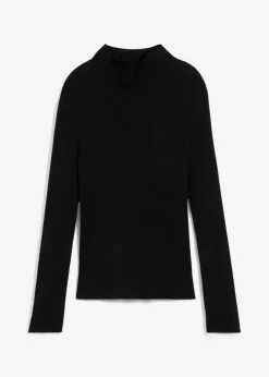 Damen bonprix Shirts & Tops|Rippshirt aus Viskose-Mix