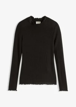 Damen bonprix Shirts & Tops|Rippshirt aus Viskose-Mix