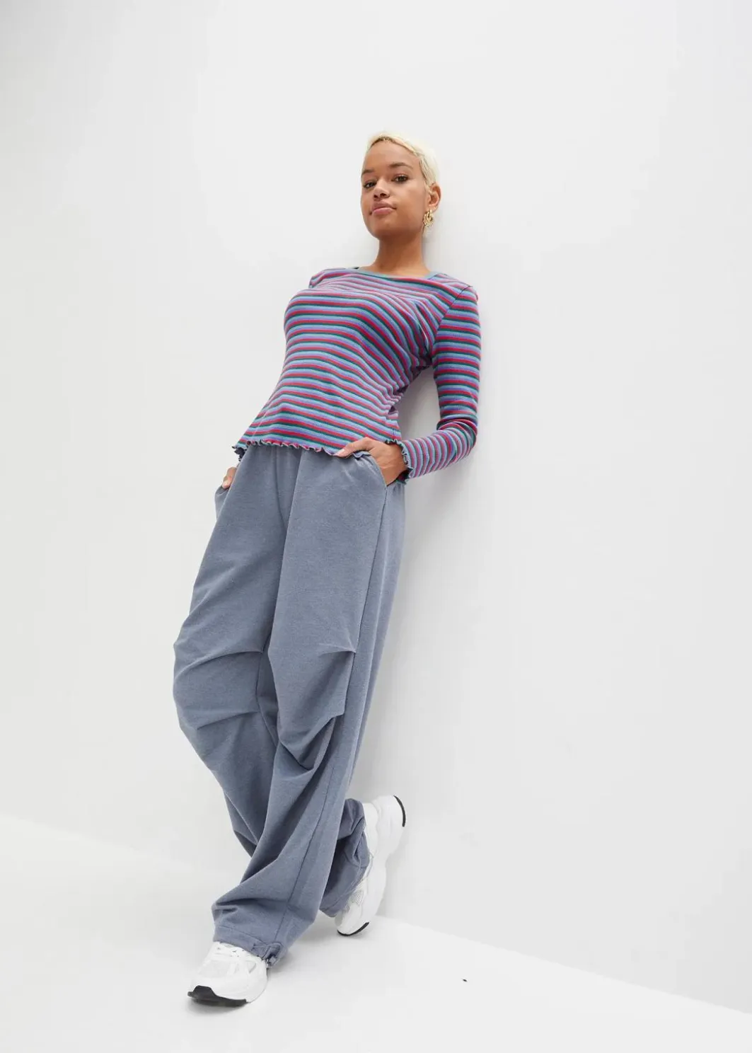 Hot Rippshirt gestreift aus Bio-Baumwolle Damen Shirts & Tops