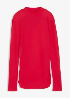 Damen bonprix Shirts & Tops|Rippshirt mit Raffung