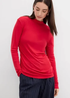 Damen bonprix Shirts & Tops|Rippshirt mit Raffung