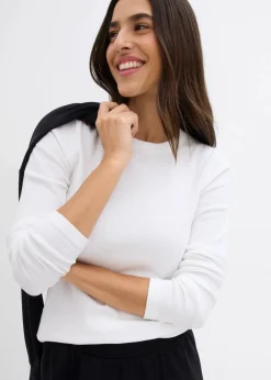 Discount Rippshirt mit reiner Bio-Baumwolle, (2er Pack) Damen Shirts & Tops|Basics