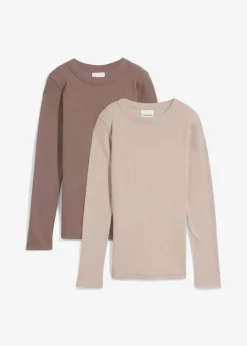 New Rippshirt mit reiner Bio-Baumwolle, (2er Pack) Damen Bekleidung·Röcke|Nachhaltigere Materialien