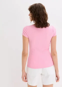 Online Rippshirt mit Spitzendetail (2er Pack) Damen Shirts & Tops