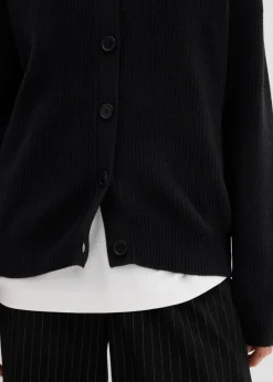 New Rippstrickjacke, Rundhals Damen Pullover & Strickjacken|Basics