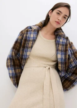 Damen bonprix Bekleidung·Umstandsmode|Bekleidung·Pullover & Strickjacken|Ripp-Strickkleid aus fließendem Viskose-Mix