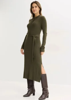 Damen bonprix Bekleidung·Umstandsmode|Strickmode|Ripp-Strickkleid aus Viskose-Mix