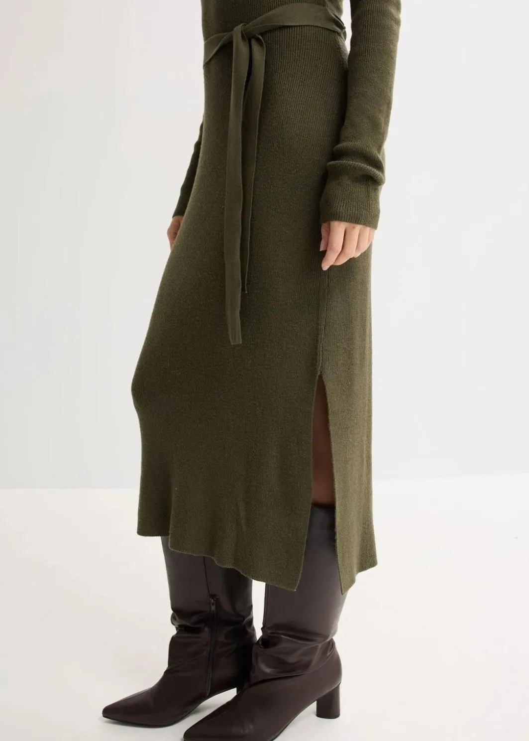 Damen bonprix Bekleidung·Umstandsmode|Strickmode|Ripp-Strickkleid aus Viskose-Mix