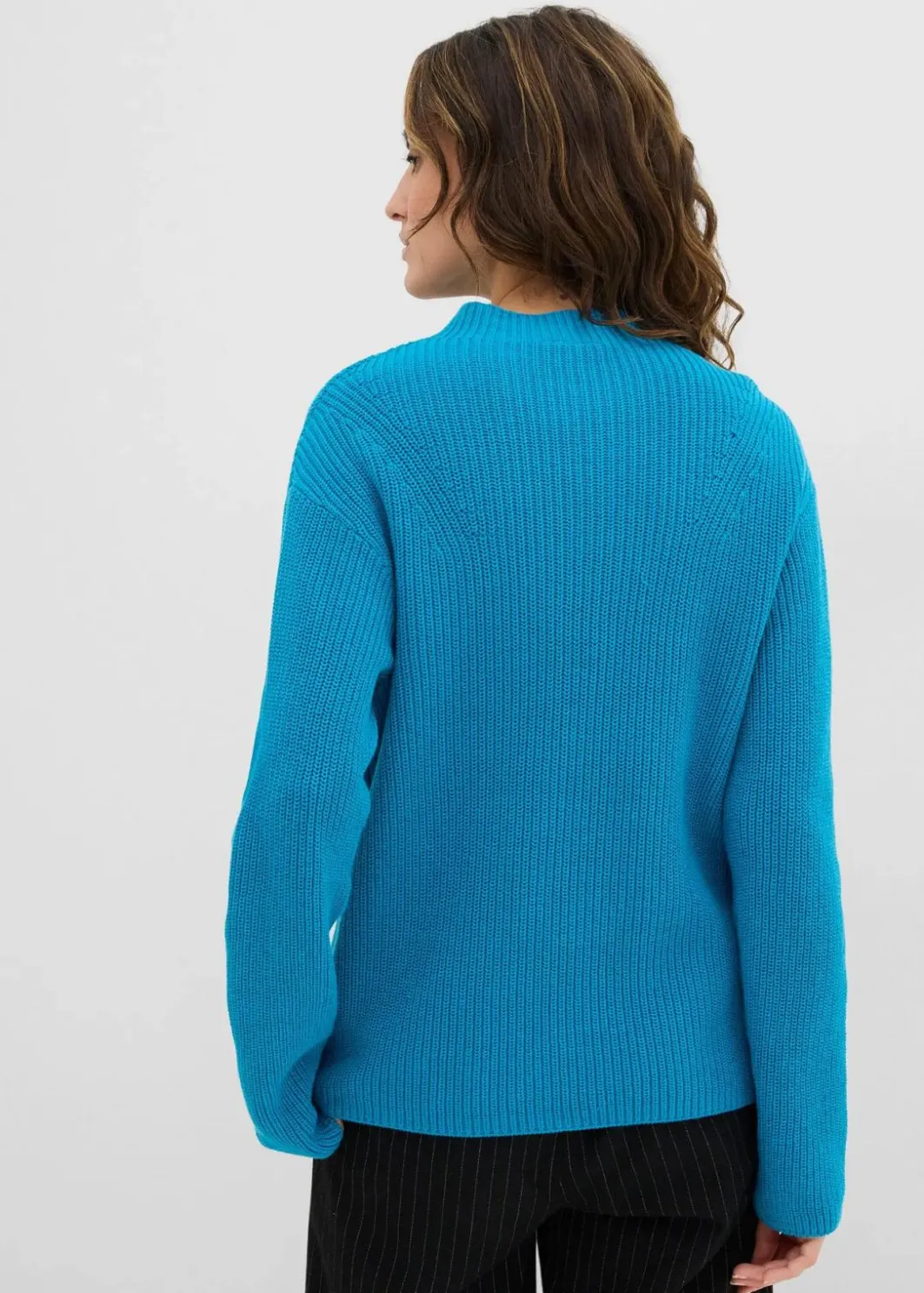 New Rippstrickpullover aus reiner Bio-Baumwolle Damen Bekleidung·Umstandsmode|Strickmode