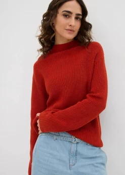 Rippstrickpullover aus reiner Bio-Baumwolle Damen Bekleidung·Umstandsmode|Strickmode