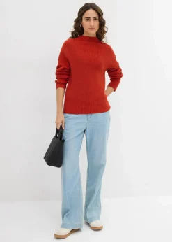 Rippstrickpullover aus reiner Bio-Baumwolle Damen Bekleidung·Umstandsmode|Strickmode