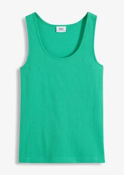 Damen bonprix Unterhemden|Basics|Ripp-Top aus reiner Bio-Baumwolle