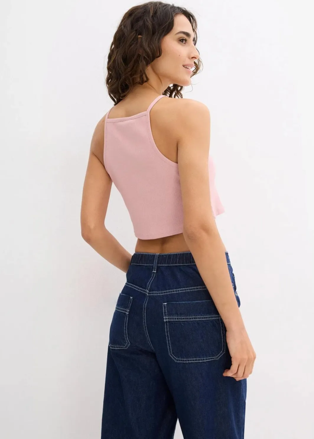 Damen bonprix Nachhaltigere Materialien|Shirts & Tops|Ripp-Top aus reiner Bio-Baumwolle
