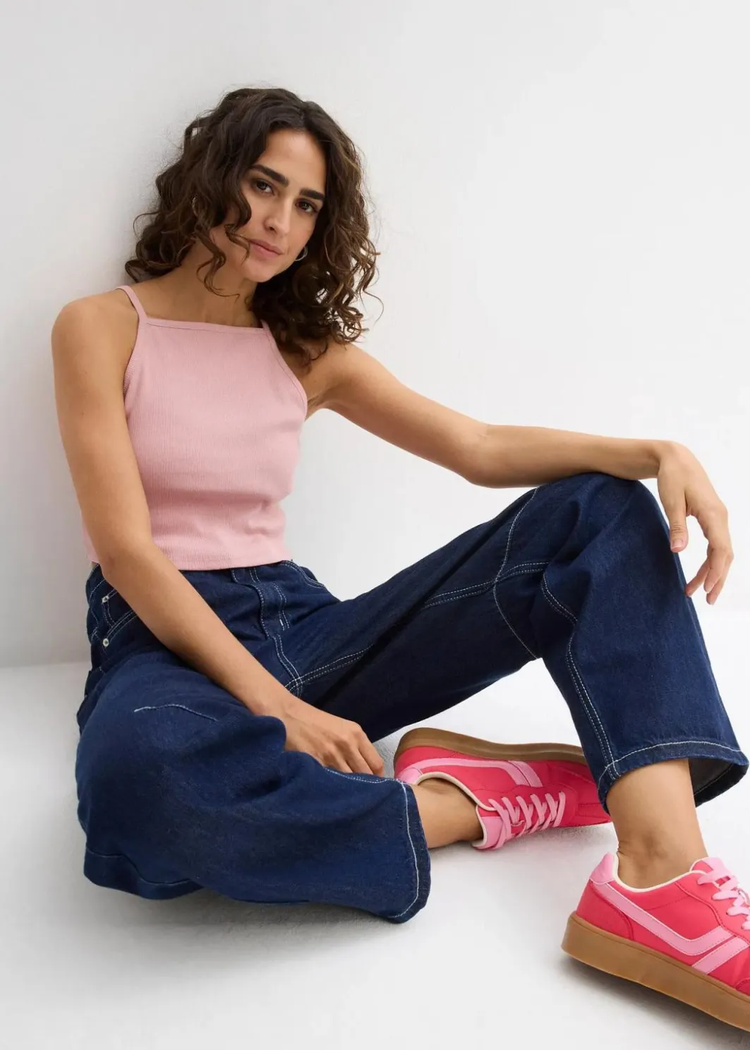Damen bonprix Nachhaltigere Materialien|Shirts & Tops|Ripp-Top aus reiner Bio-Baumwolle
